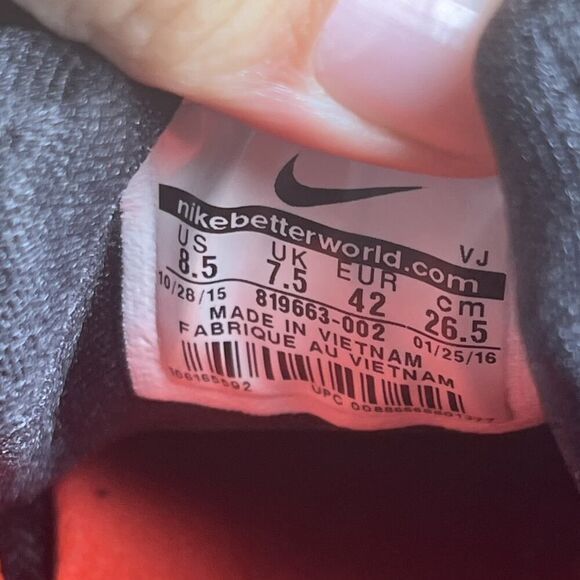 Nike Hyperlive Mens Size 8.5 Red Black Athletic Basketball Lace Up Sneakers - Picture 10 of 10